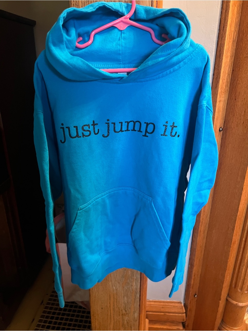 Equestrian Horse Kids Blue Riding Hoodie